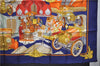 Authentic HERMES Carre 90 Scarf "AUTOMOBILE" Silk Navy 3122E