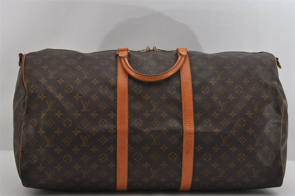 Authentic Louis Vuitton Monogram Keepall Bandouliere 60 M41412 Boston Bag 3123I