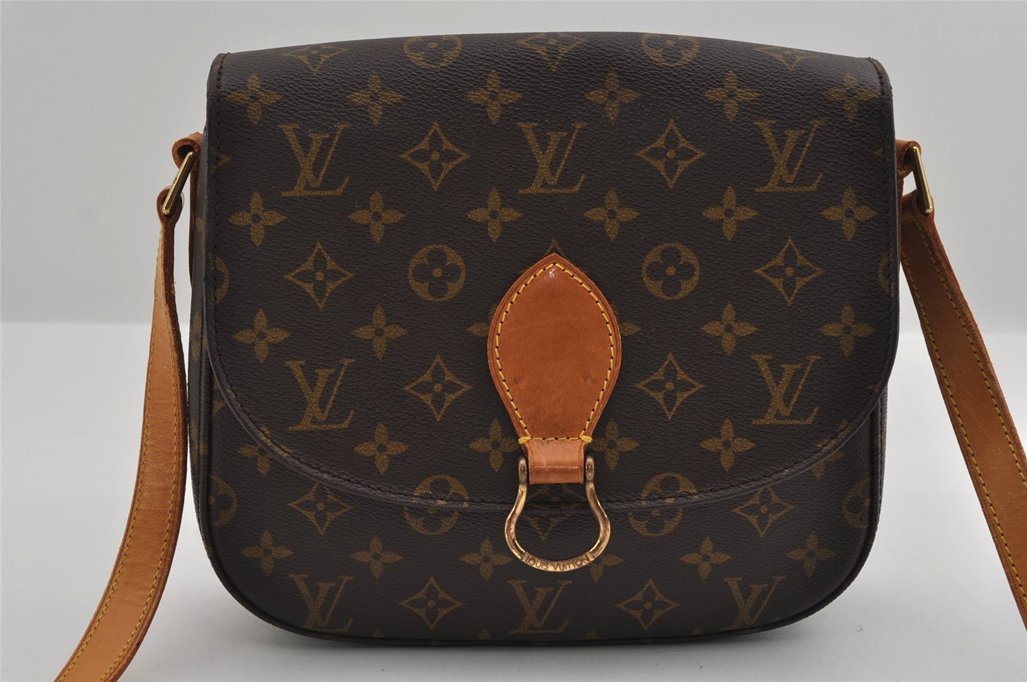 Authentic Louis Vuitton Monogram Saint Cloud GM M51242 Shoulder Cross Bag 3124I