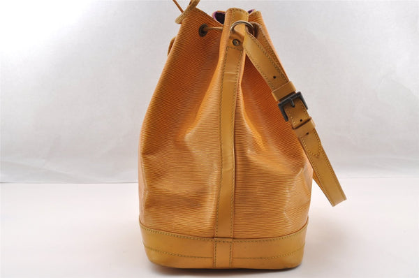 Authentic Louis Vuitton Epi Noe Shoulder Drawstring Bag Yellow M44009 LV 3125I