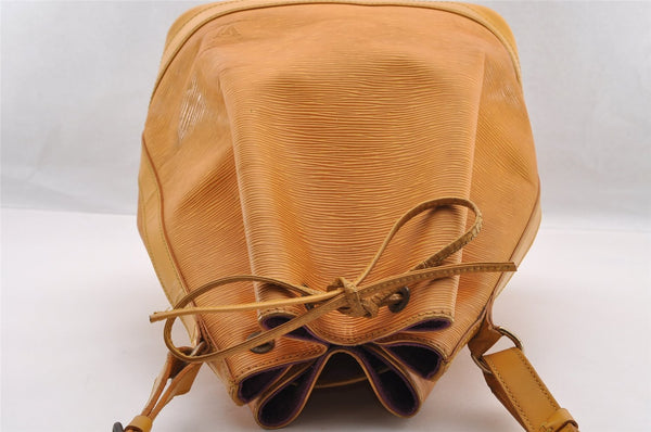 Authentic Louis Vuitton Epi Noe Shoulder Drawstring Bag Yellow M44009 LV 3125I