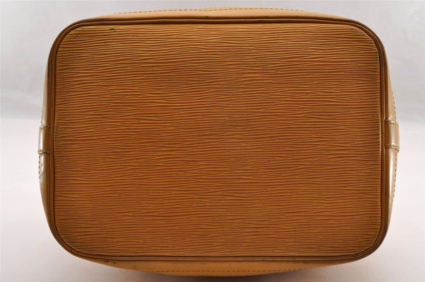 Authentic Louis Vuitton Epi Noe Shoulder Drawstring Bag Yellow M44009 LV 3125I