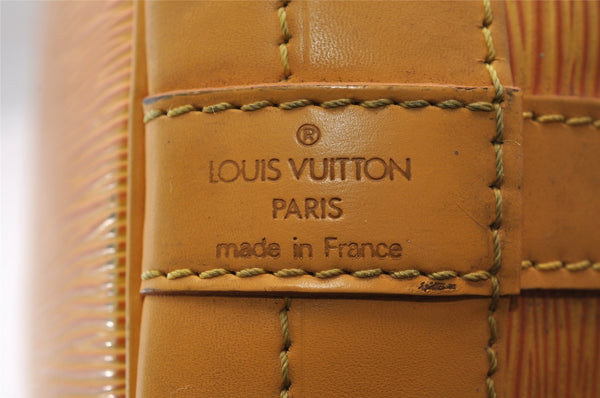 Authentic Louis Vuitton Epi Noe Shoulder Drawstring Bag Yellow M44009 LV 3125I