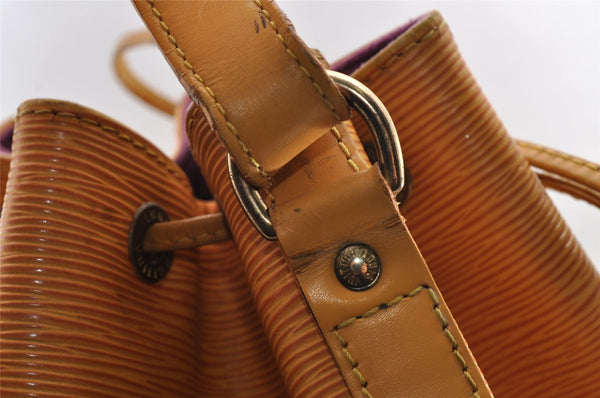 Authentic Louis Vuitton Epi Noe Shoulder Drawstring Bag Yellow M44009 LV 3125I