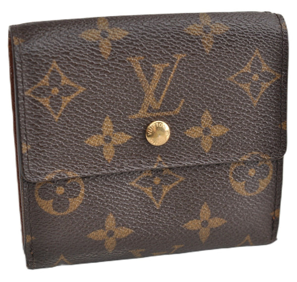 Authentic Louis Vuitton Monogram M61652 Porte Monnaie Billet Carte Credit 3126F