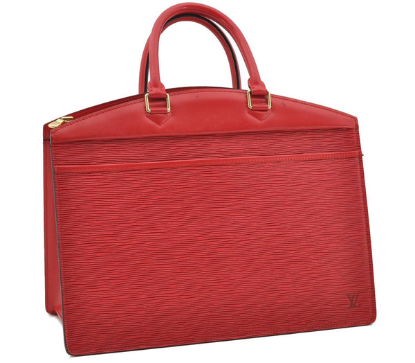 Authentic Louis Vuitton Epi Riviera Hand Bag Red M48187 LV 3129D