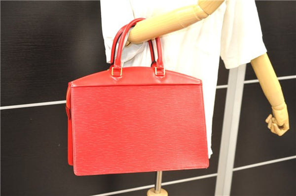 Authentic Louis Vuitton Epi Riviera Hand Bag Red M48187 LV 3129D