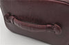 Authentic CHANEL Caviar Skin Vanity Cosmetic Hand Bag Bordeaux Red CC 3130D