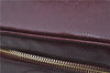 Authentic CHANEL Caviar Skin Vanity Cosmetic Hand Bag Bordeaux Red CC 3130D