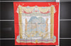 Authentic HERMES Carre 90 Scarf "L'ATLANTIDE" Silk Red 3130E