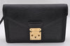 Authentic Louis Vuitton Epi Sellier Dragonne Clutch Bag Black M52612 LV 3130I