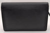 Authentic Louis Vuitton Epi Sellier Dragonne Clutch Bag Black M52612 LV 3130I