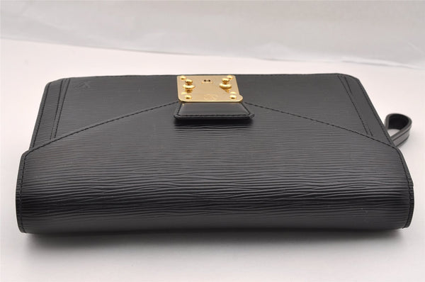 Authentic Louis Vuitton Epi Sellier Dragonne Clutch Bag Black M52612 LV 3130I