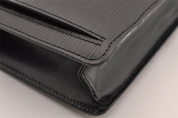 Authentic Louis Vuitton Epi Sellier Dragonne Clutch Bag Black M52612 LV 3130I