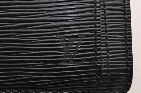 Authentic Louis Vuitton Epi Sellier Dragonne Clutch Bag Black M52612 LV 3130I