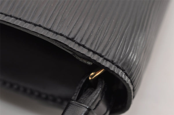 Authentic Louis Vuitton Epi Sellier Dragonne Clutch Bag Black M52612 LV 3130I