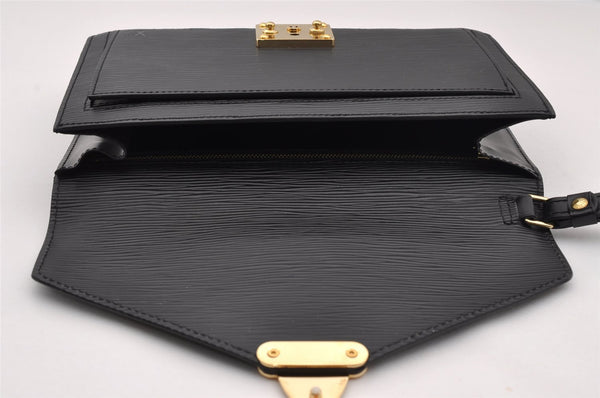 Authentic Louis Vuitton Epi Sellier Dragonne Clutch Bag Black M52612 LV 3130I