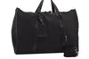Authentic FENDI Zucchino 2Way Shoulder Boston Bag Canvas Leather Black 3131I