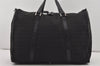 Authentic FENDI Zucchino 2Way Shoulder Boston Bag Canvas Leather Black 3131I