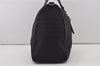Authentic FENDI Zucchino 2Way Shoulder Boston Bag Canvas Leather Black 3131I