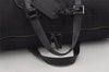 Authentic FENDI Zucchino 2Way Shoulder Boston Bag Canvas Leather Black 3131I