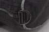 Authentic FENDI Zucchino 2Way Shoulder Boston Bag Canvas Leather Black 3131I
