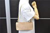 Authentic PRADA Zebra Unborn Calf Leather Shoulder Hand Bag Purse Beige 3133D