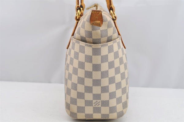 Authentic Louis Vuitton Damier Azur Totally PM Tote Bag White N41280 LV 3133I