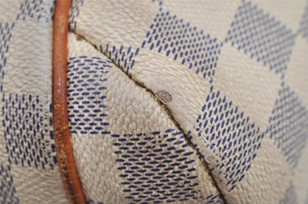 Authentic Louis Vuitton Damier Azur Totally PM Tote Bag White N41280 LV 3133I