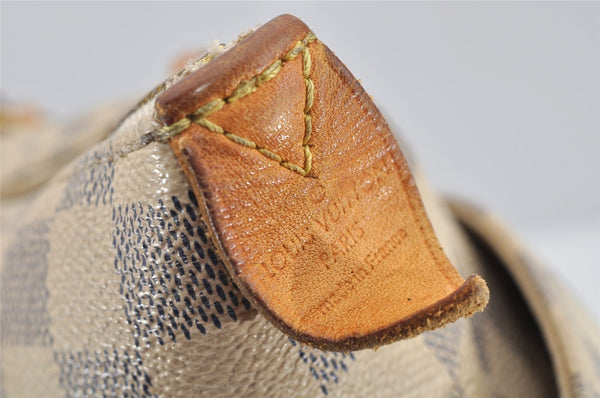 Authentic Louis Vuitton Damier Azur Totally PM Tote Bag White N41280 LV 3133I