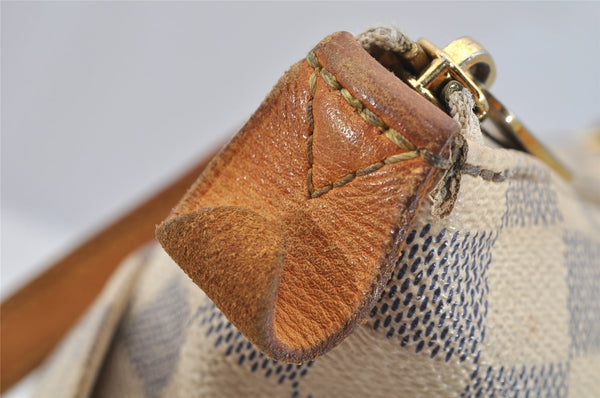 Authentic Louis Vuitton Damier Azur Totally PM Tote Bag White N41280 LV 3133I