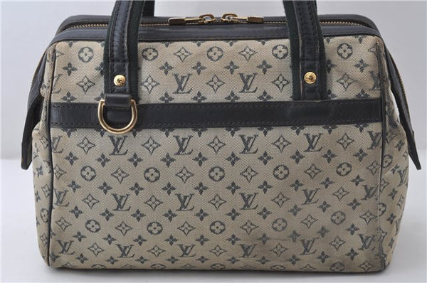 Auth Louis Vuitton Monogram Mini Josephine PM Hand Bag Dark Blue M92414 LV 3134D