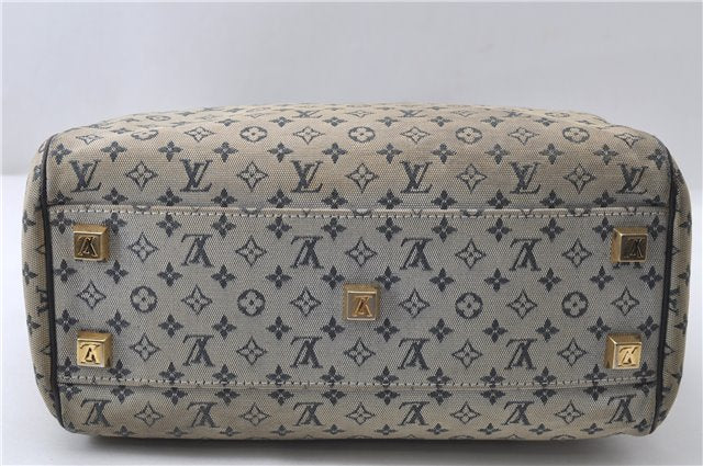 Auth Louis Vuitton Monogram Mini Josephine PM Hand Bag Dark Blue M92414 LV 3134D