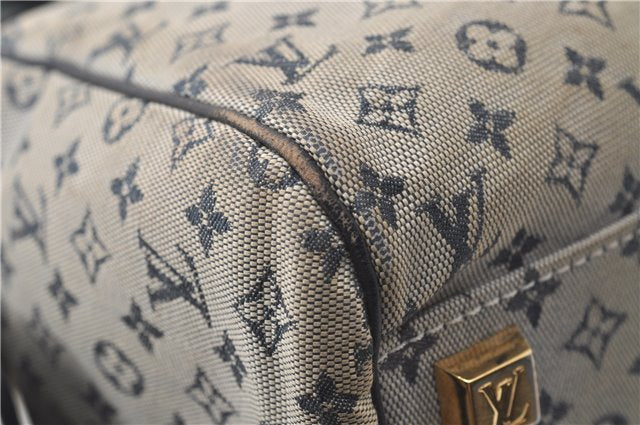 Auth Louis Vuitton Monogram Mini Josephine PM Hand Bag Dark Blue M92414 LV 3134D