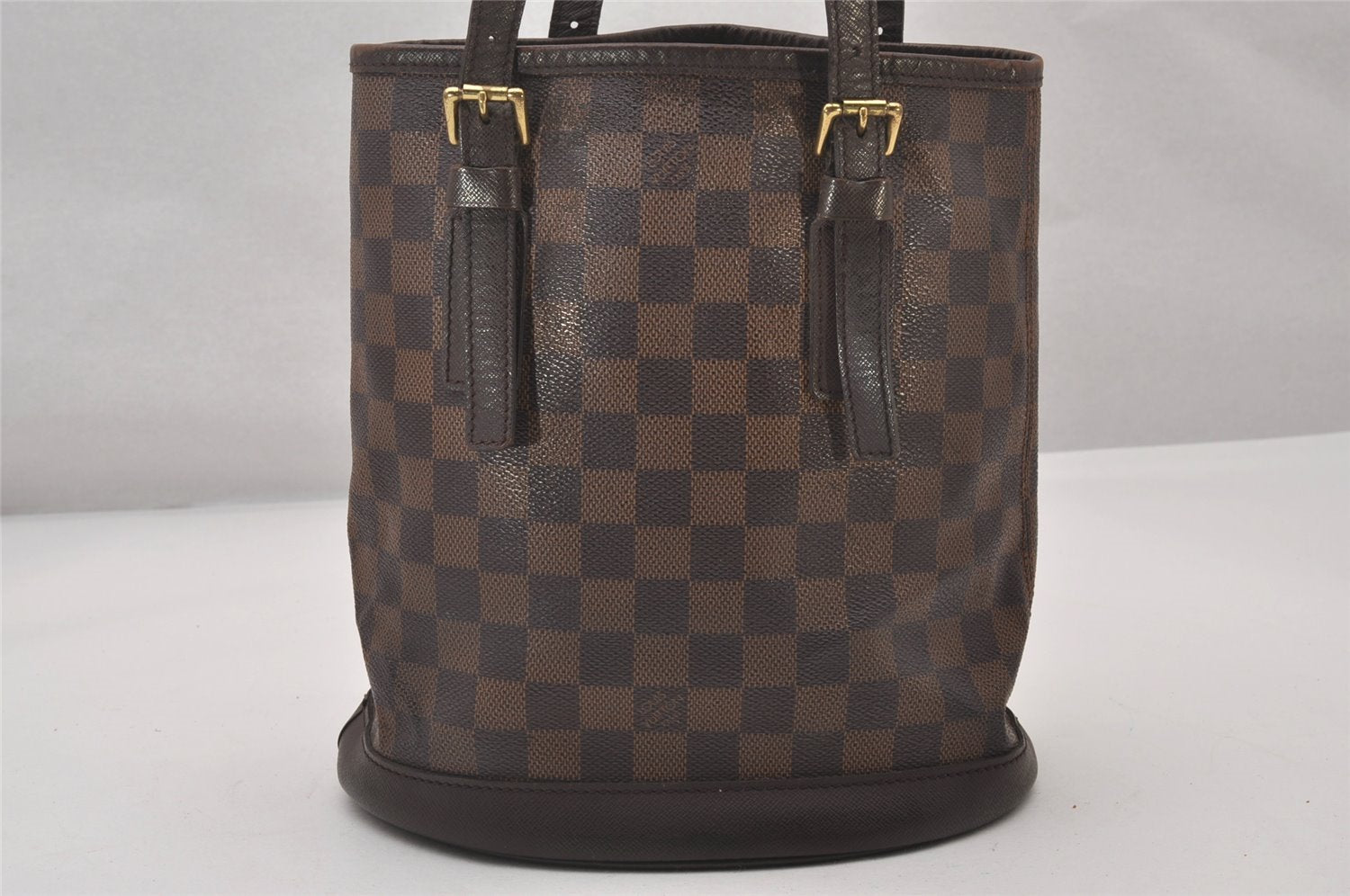 Authentic Louis Vuitton Damier Marais Bucket Shoulder Tote Bag N42240 LV 3134I