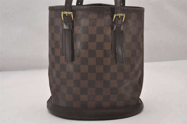 Authentic Louis Vuitton Damier Marais Bucket Shoulder Tote Bag N42240 LV 3134I