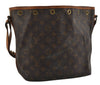 Authentic Louis Vuitton Monogram Petit Noe M42226 Shoulder Drawstring Bag 3135I