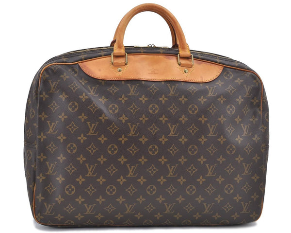 Authentic Louis Vuitton Monogram Alize 24 Heures Boston Bag M41399 LV 3136B
