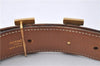 Auth HERMES Constance Ladies Leather Belt Size 68cm 26.8" Black Brown Box 3136D