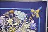 Authentic HERMES Carre 90 Scarf "REGINA" Silk Blue 3138E