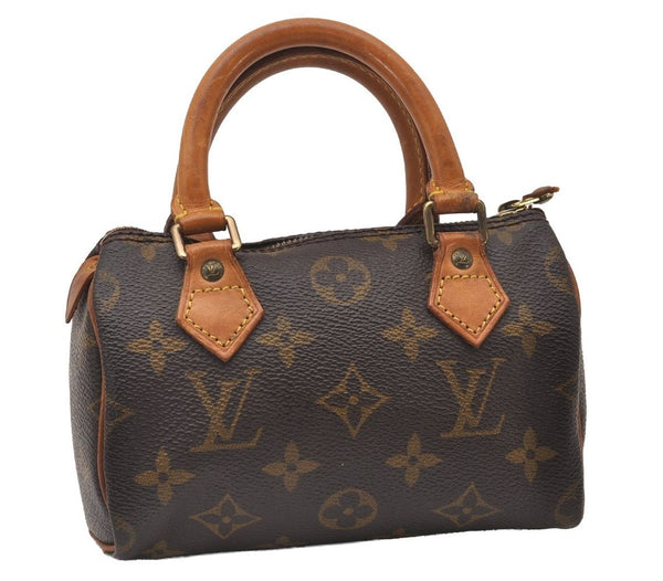 Authentic Louis Vuitton Monogram Mini Speedy Hand Bag Purse M41534 LV 3138I