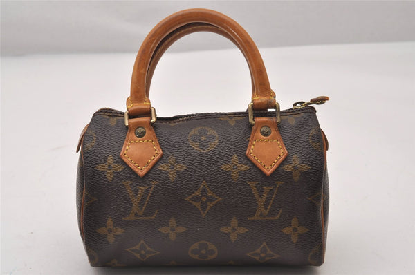Authentic Louis Vuitton Monogram Mini Speedy Hand Bag Purse M41534 LV 3138I