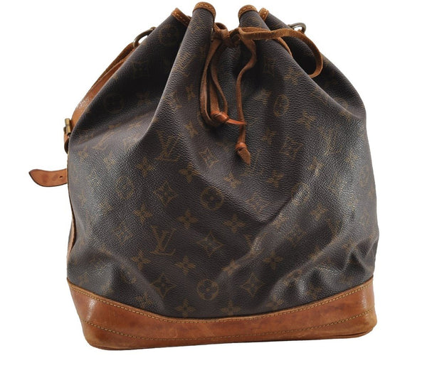 Authentic Louis Vuitton Monogram Noe Shoulder Drawstring Bag M42224 LV 3139I