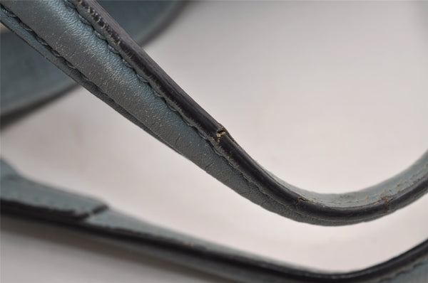 Authentic GUCCI SOHO Tassel 2Way Hand Tote Bag Leather 336751 Light Blue 3141I