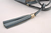 Authentic GUCCI SOHO Tassel 2Way Hand Tote Bag Leather 336751 Light Blue 3141I