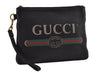 Authentic GUCCI Portfolio Clutch Hand Bag Purse Leather 572770 Black 3142I
