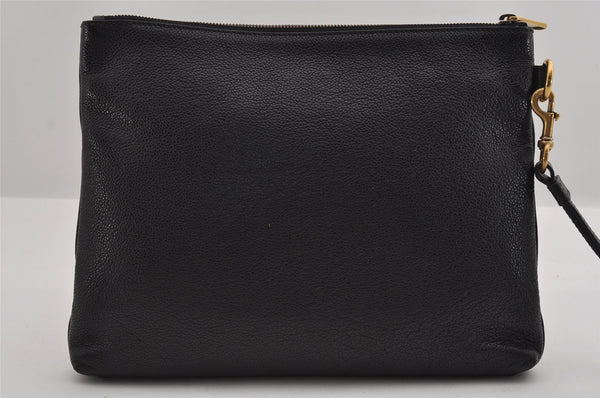 Authentic GUCCI Portfolio Clutch Hand Bag Purse Leather 572770 Black 3142I
