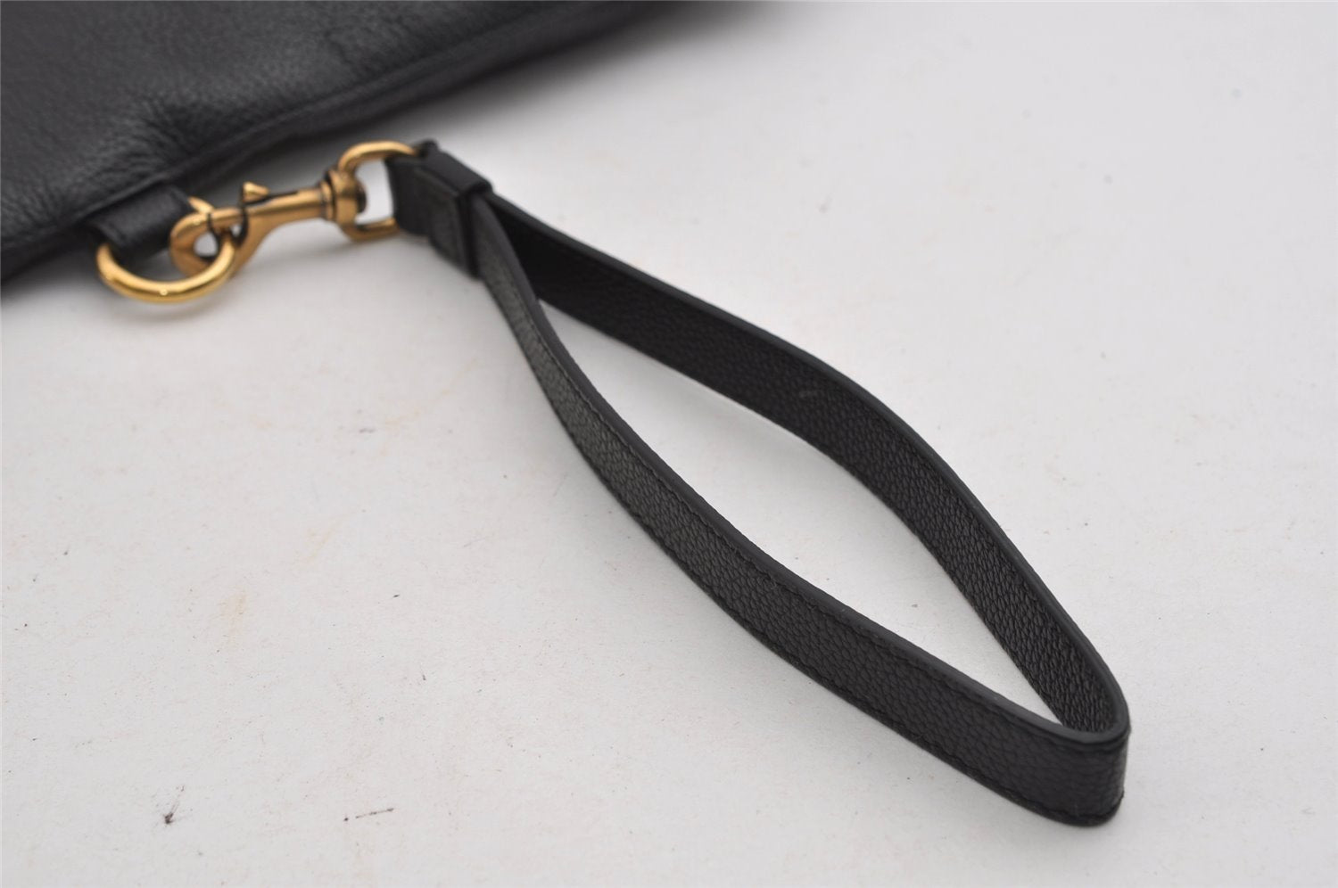 Authentic GUCCI Portfolio Clutch Hand Bag Purse Leather 572770 Black 3142I