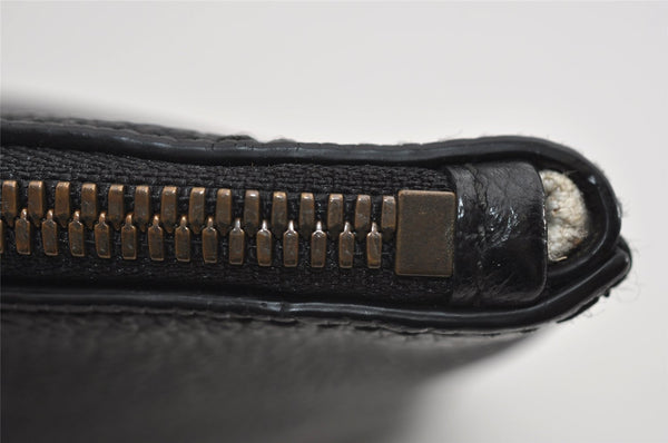 Authentic GUCCI Portfolio Clutch Hand Bag Purse Leather 572770 Black 3142I