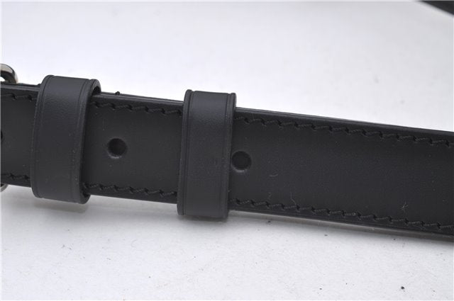 Authentic Louis Vuitton Leather Shoulder Strap Black 42.5-52